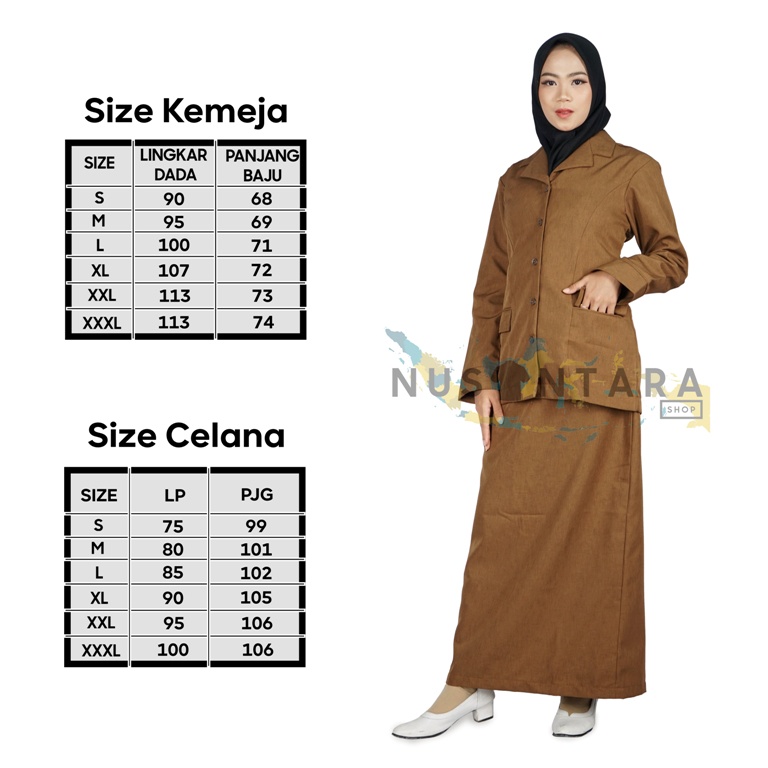 Seragam PNS Wanita Baju Saku Bawah Rok &amp; Celana, Baju Pns Wanita, Setelan Pns Wanita, Seragam Guru Wanita, Baju Pegawai Negeri Sipil