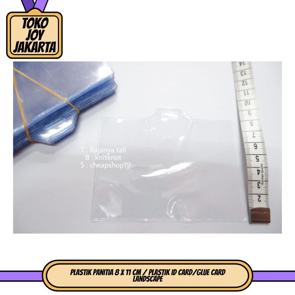 

Plastik Panitia 8 x 11 cm / Plastik ID Card/Glue card Landscape