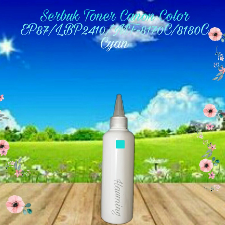 Serbuk Toner Canon EP87 EP 87 LBP2410 LBP 2410 MF8170 MF8180 MF-8170 8180 8170C 8180C Cyan 1x Isi