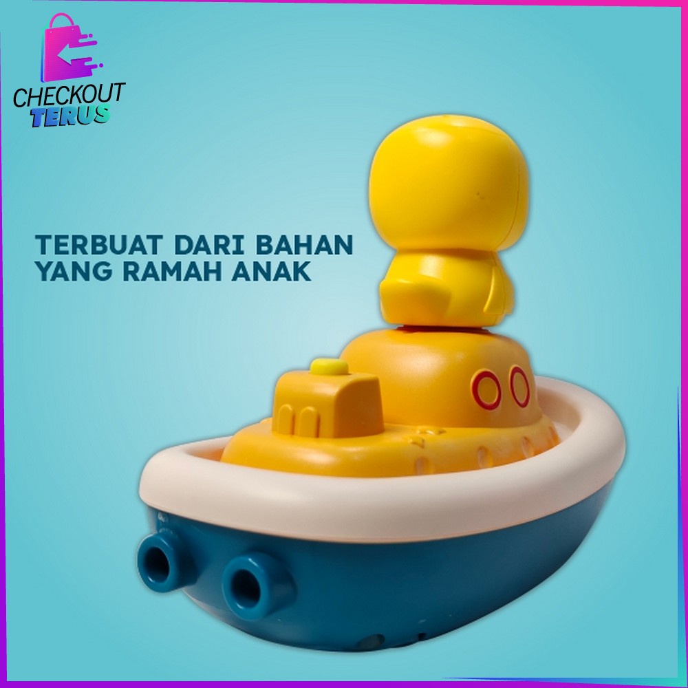 CT M248 M249 Bebek Mainan Mandi Bayi Boneka Bebek Anak Balita Semprotan Shower Air dan Kepala Bebek Lucu