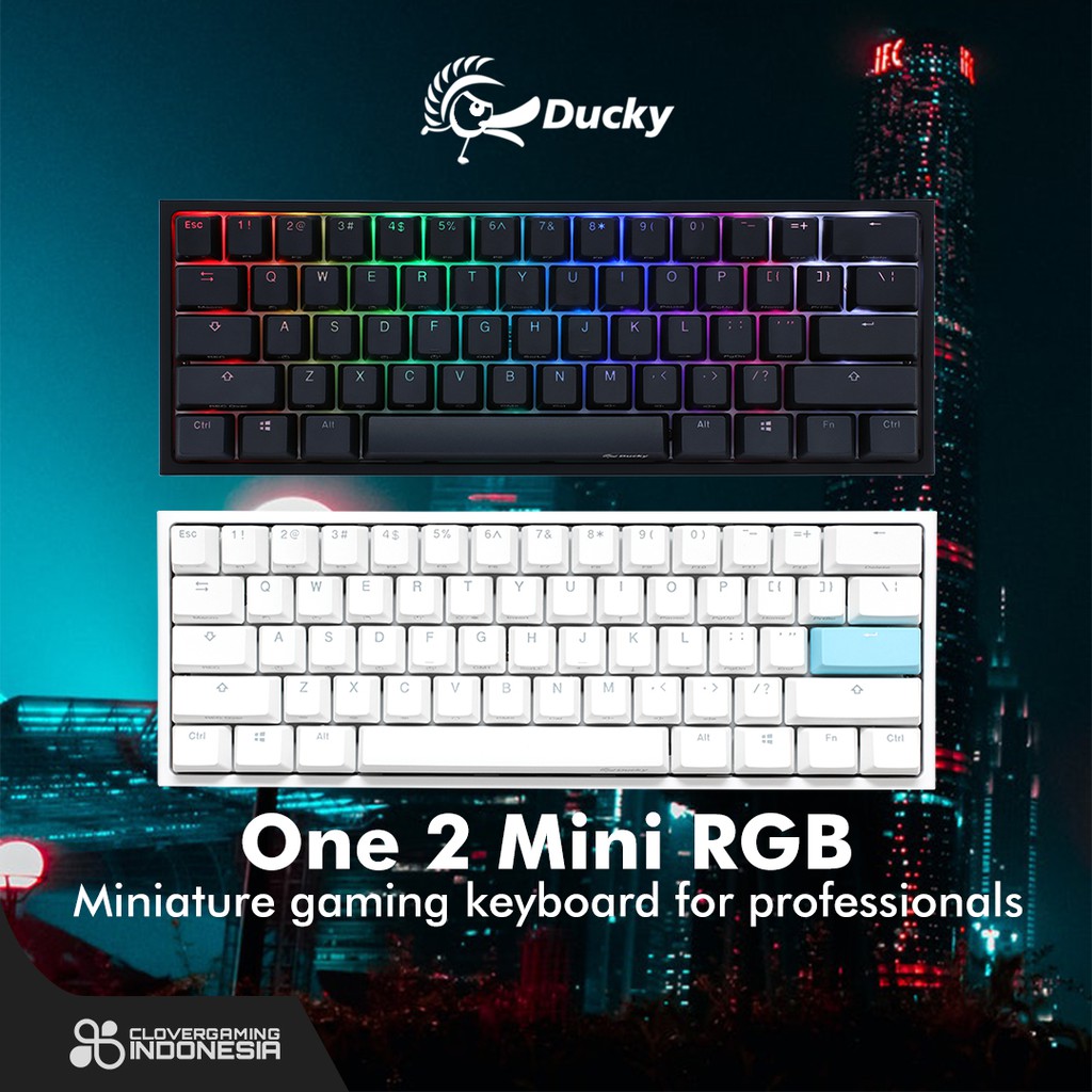 Ducky One 2 Mini RGB Black White - 60% Mechanical Gaming Keyboard