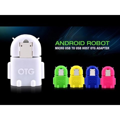 OTG ROBOT MINI MICRO USB TO USB ADAPTER CONVERTER - 1 Pcs WARNA ACAK