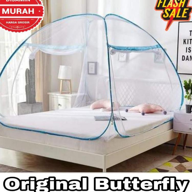 ★ 6BB Kelambu lipat butterfly  kelambu tenda kelambu butterfly tanpa alas kelambu lipat original ✼ R