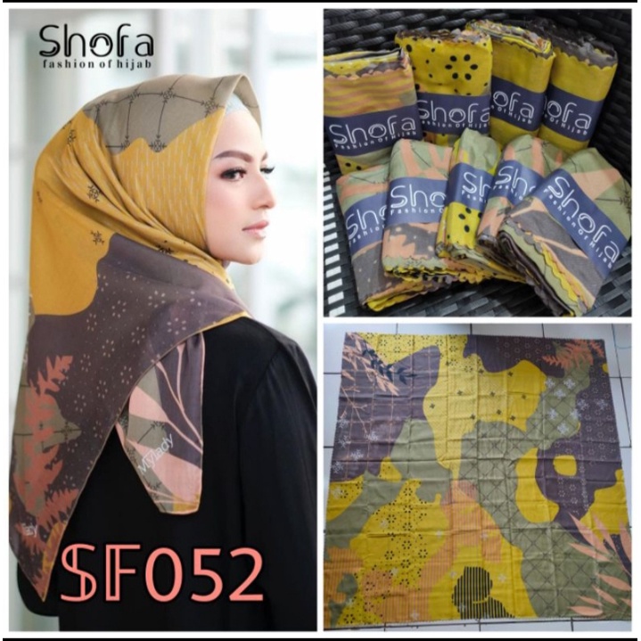 HIJAB SEGI EMPAT / JILBAB MOTIF / KERUDUNG MOTIF / PRINTING LASER CUT PREMIUM-SF 052