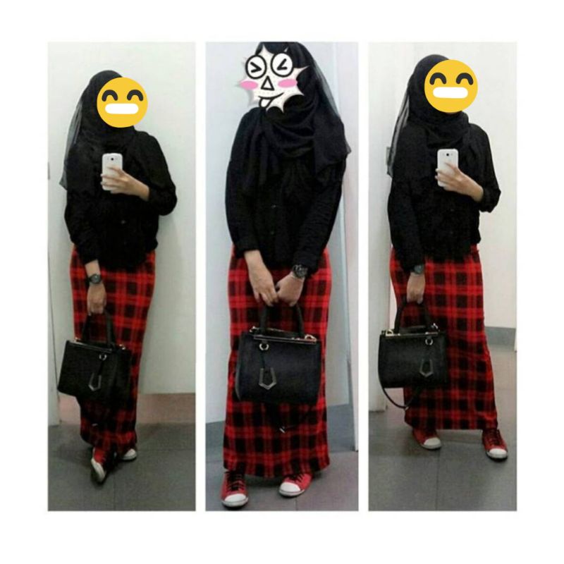 Tartan Skirt/rok tartan(merah kotak-kotak)
