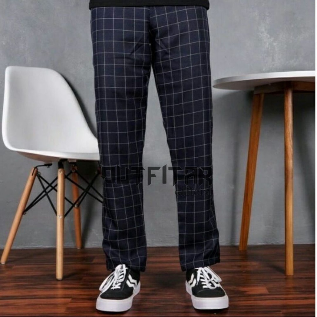 Celana Panjang Pria Tartan Long Pants Kotak Kotak Hight Quality Premium