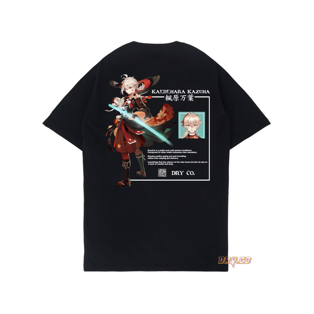 KAEDAHARA KAZUHA - Genshin Impact (INAZUMA)  / kaos HITAM / KAOS PRIA