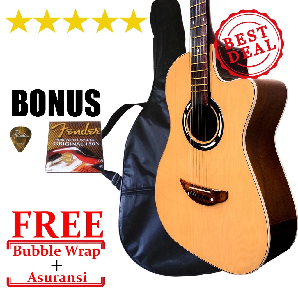 gitar akustik murah yamaha apx 500ii natural ada trusrod bonus tas  senar  pick