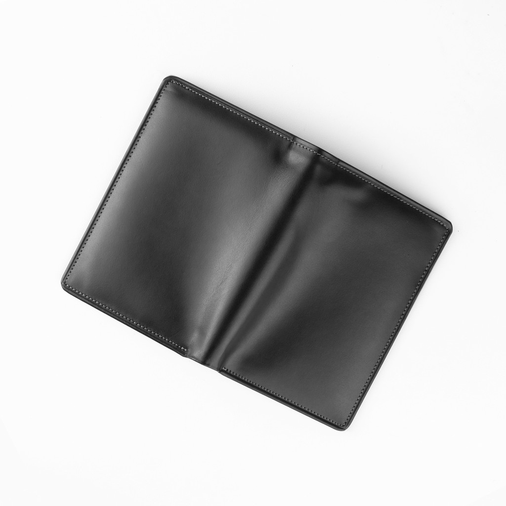 dompet medium kulit asli unisex dengan sisipan tengah hitam - PHWL1102