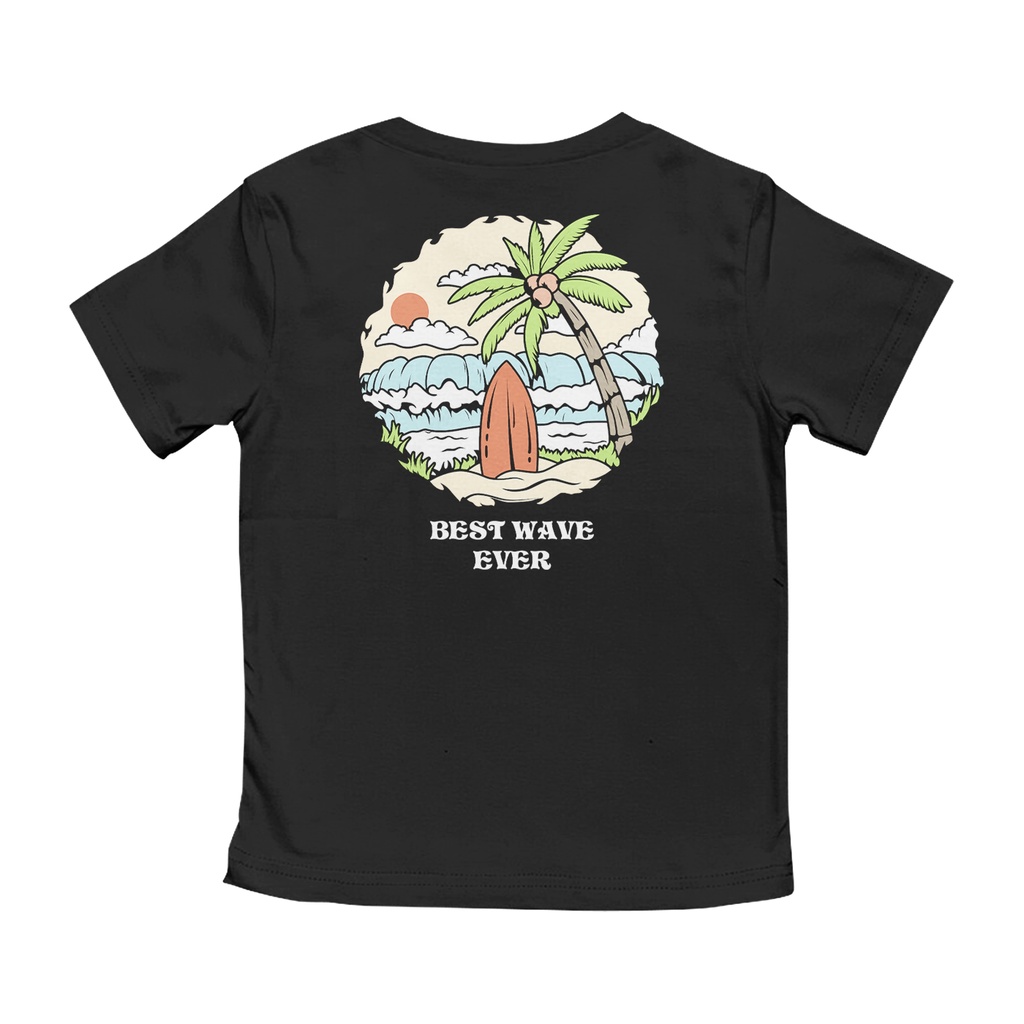 Kaos Anak 1-12 Tahun Beach Series Unisex Gazken Motif Best Wave Ever