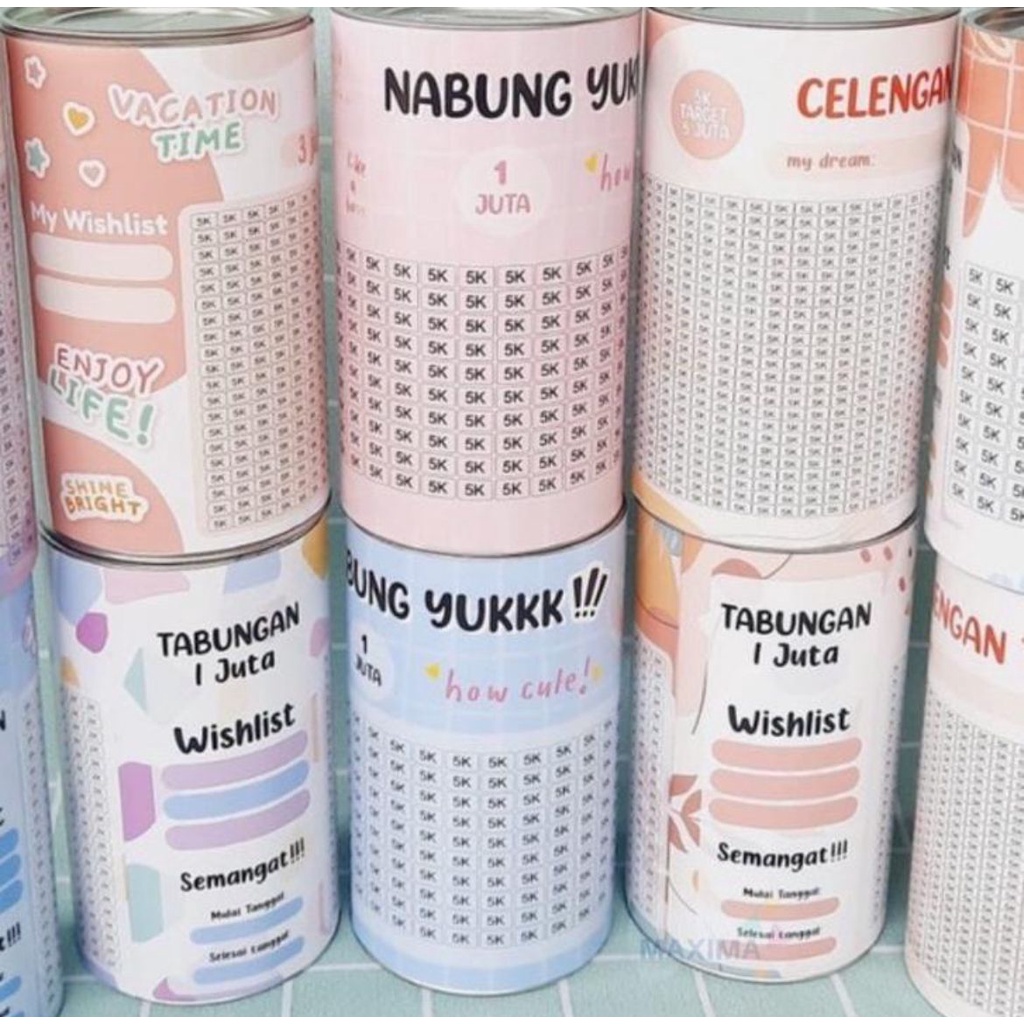 (COD) Celengan Tabungan / Celengan Tabungan Target Viral Termurah