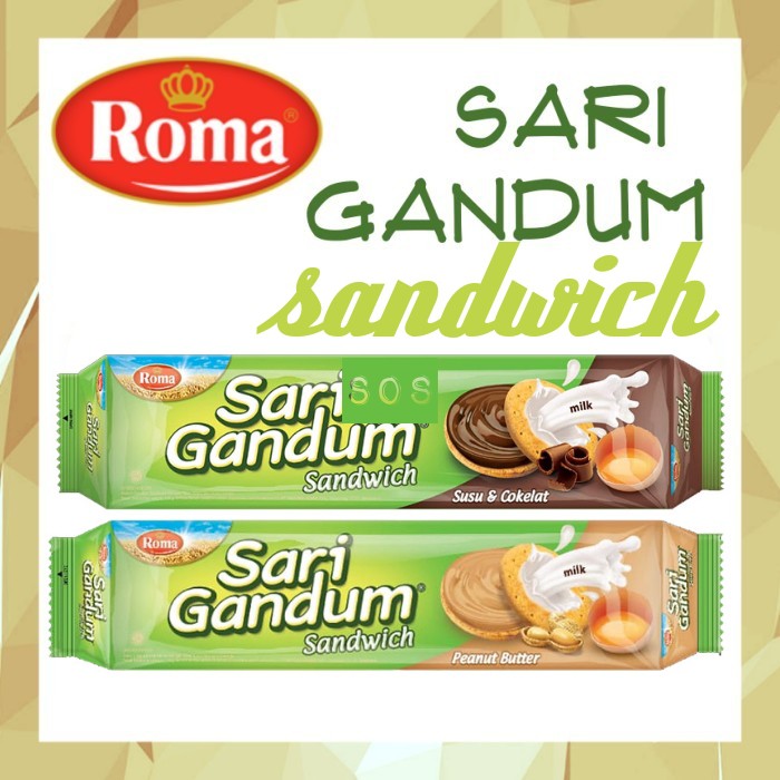 

《OS3》 Roma Sari Gandum Sandwich 115 gram