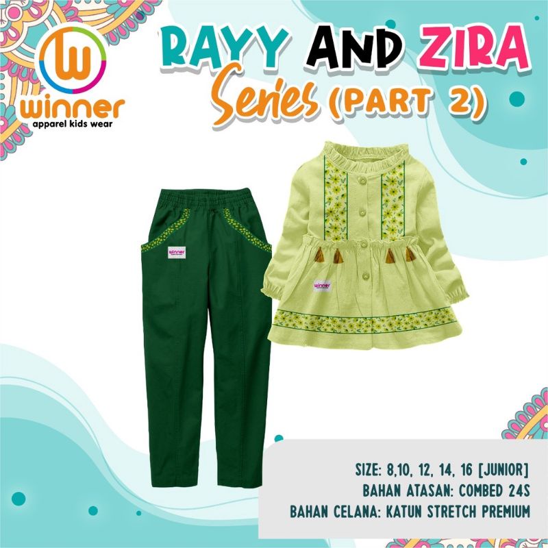 Setelan anak laki-laki dan perempuan set rayy and zira junior series winner size jumbo set kemko tunik rayy zira part 2 koko kemko winner