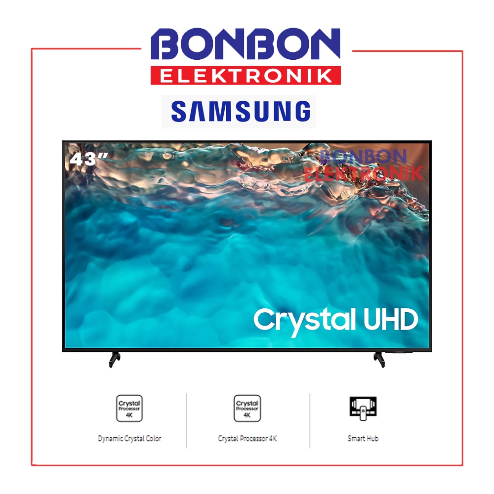 Samsung LED Smart TV 43 Inch 43BU8000 Crystal UHD 4K / UA43BU8000KXXD