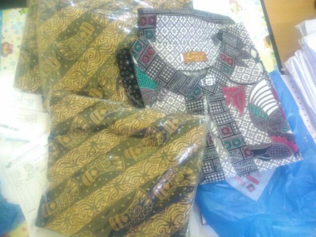 Atasan Kemeja Batik Pria Lengan Panjang Premium Permana 3 Long Full Furing Kharis Batik Solo Ori