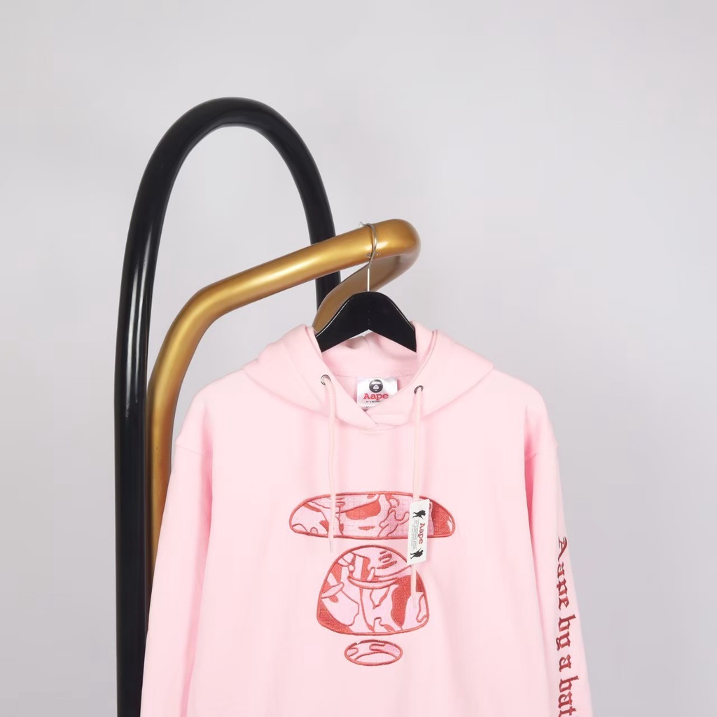 JUWARO STORE-HOODIE AAPE EMBROID HANDS Black Sweater PREMIUM QUALITY Unisex Cewek Cowok Terlaris