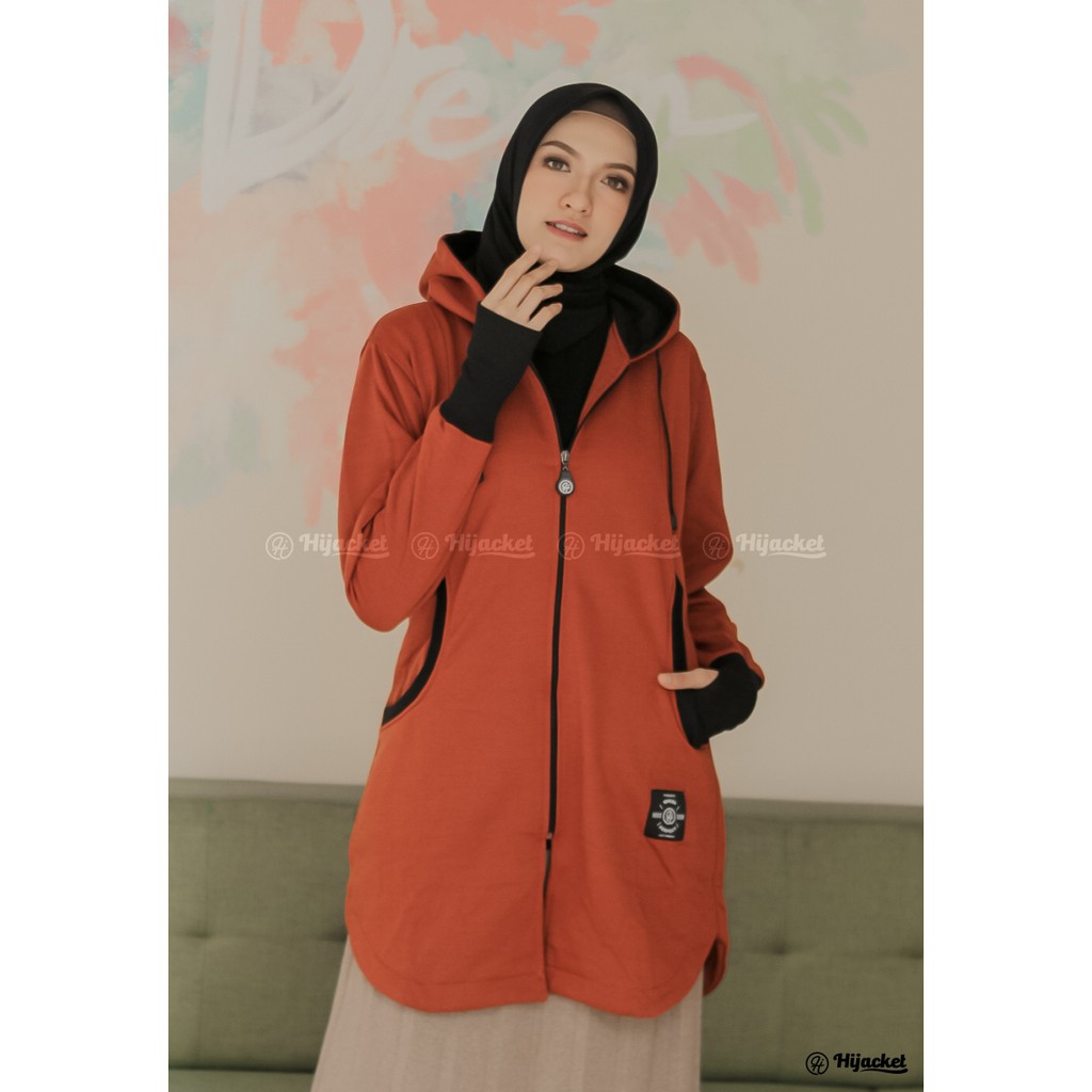 HIJACKET ELEKTRA Jaket Wanita Muslimah-TERACOTA (OrangeTua)