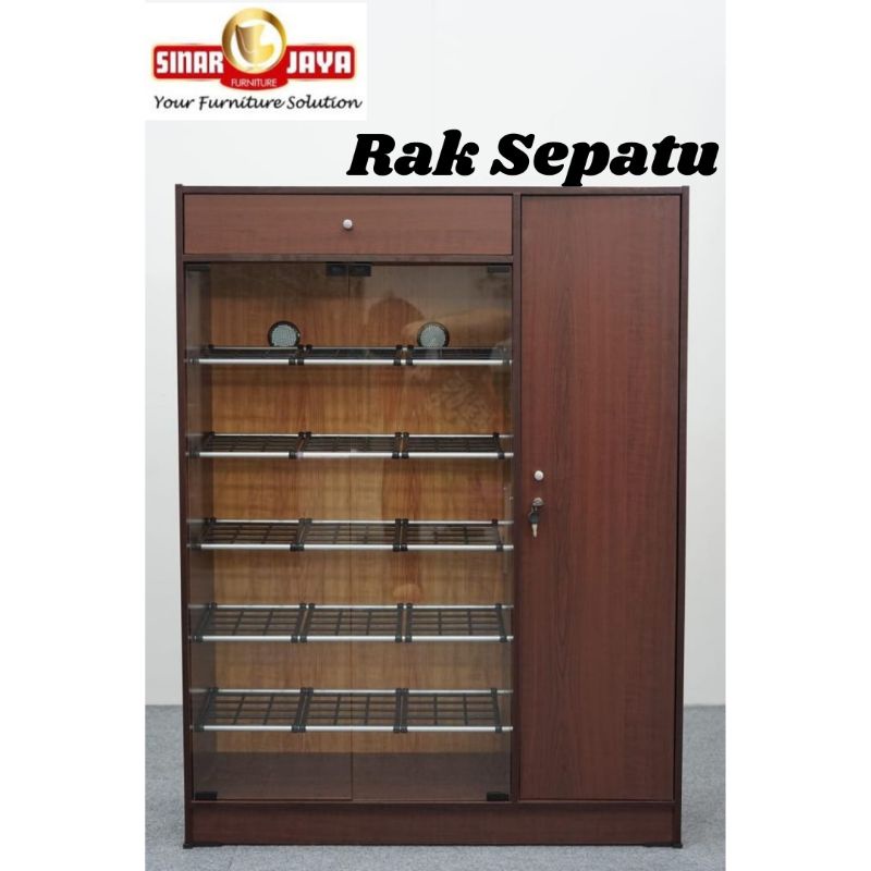 Rak sepatu RSLP 120 MAHONI - PUTIH