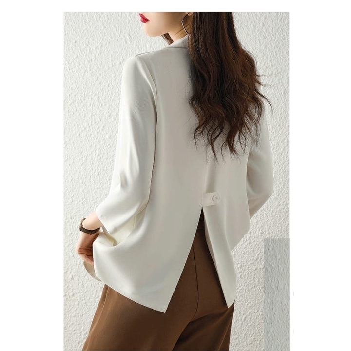 TERLARIS BLAZER WANITA MODEL KANCING BELAKANG BAHAN ITY CREPEE