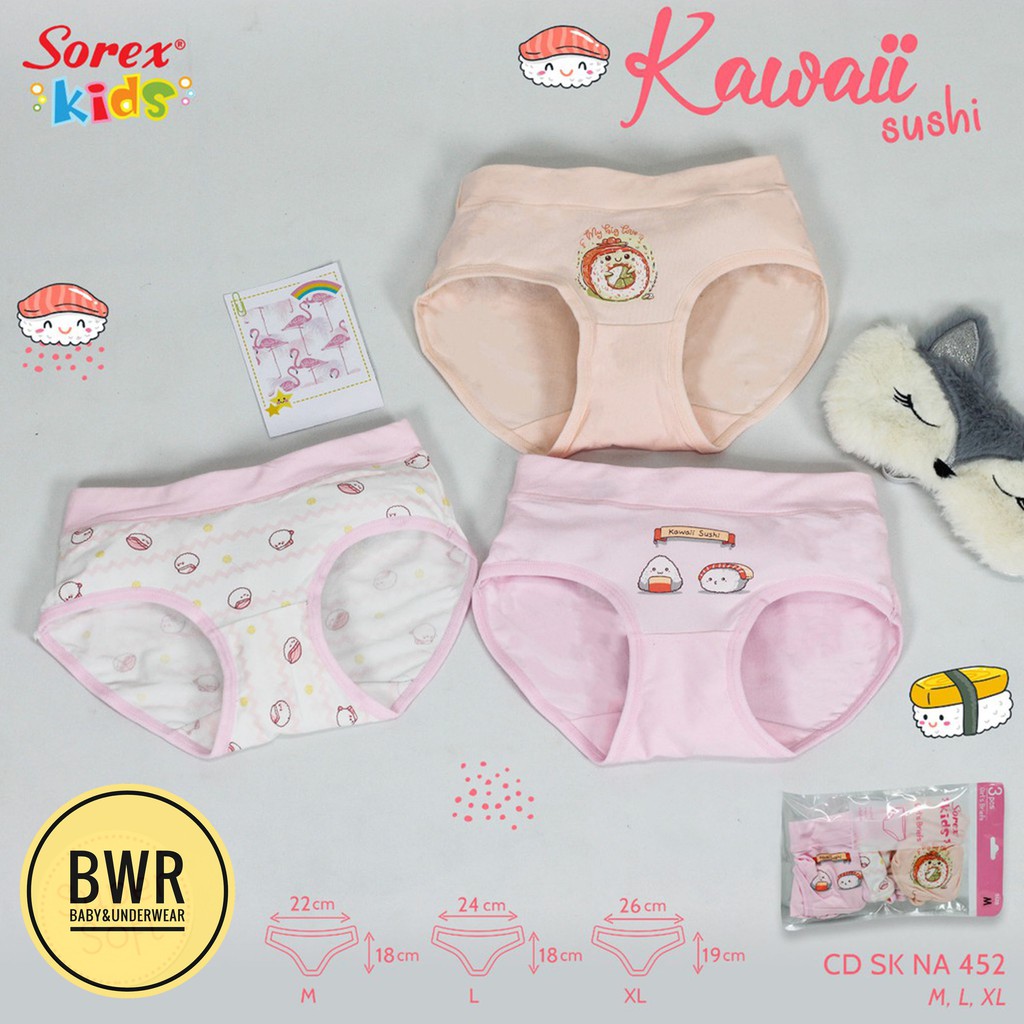 CD Sorex Anak NA 452 | Celana Dalam Anak Remaja Perempuan na452 Super Soft - Bwr