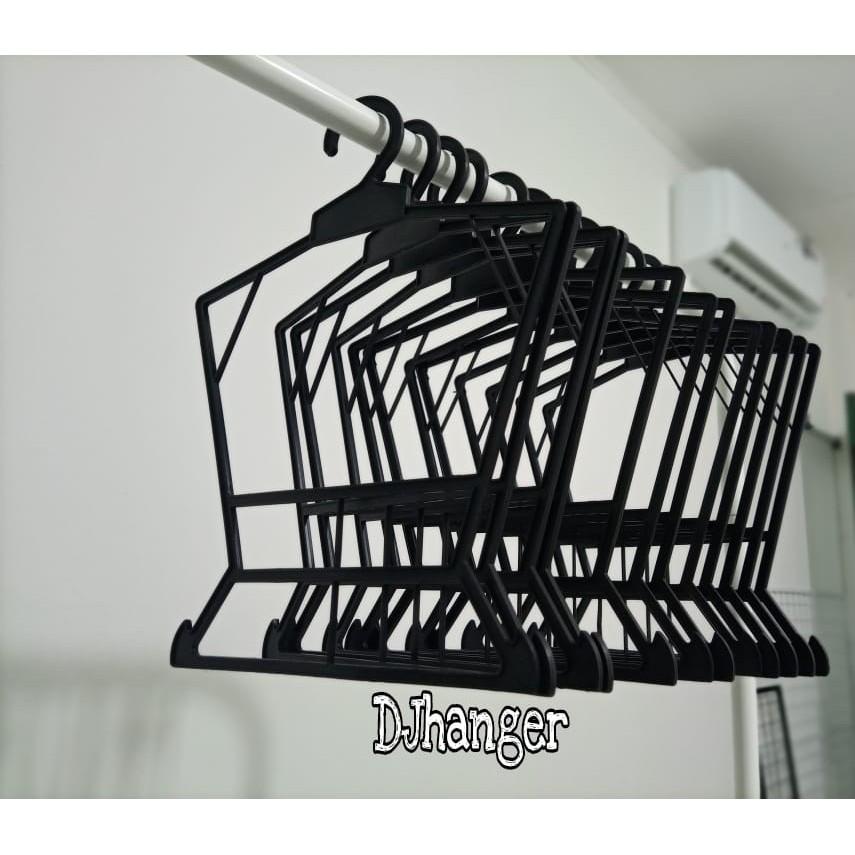 Hanger Layang 04 Setelan Baju anak Hitam| Gantungan baju serbaguna 1 lusin