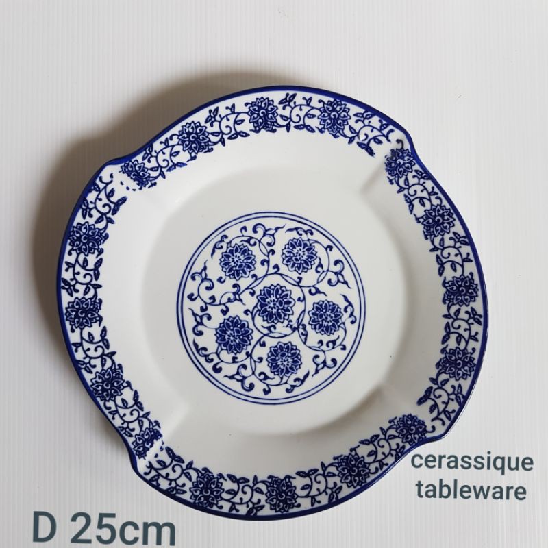 Piringkeramik/Salad plate/ piring keramik biru putih import