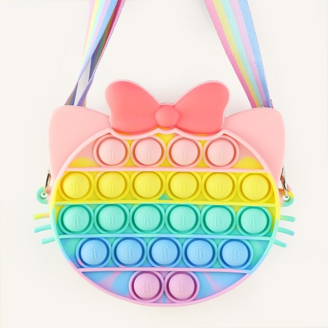 POP IT BAG / TAS POP IT / TAS ANAK FIDGET POP / MAINAN FIDGET POP BUBBLE-Hello kitty