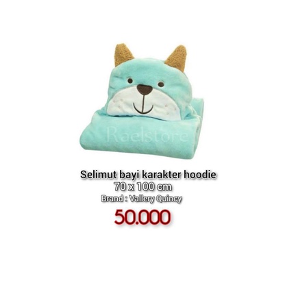 selimut bayi karakter topi - vallery quincy