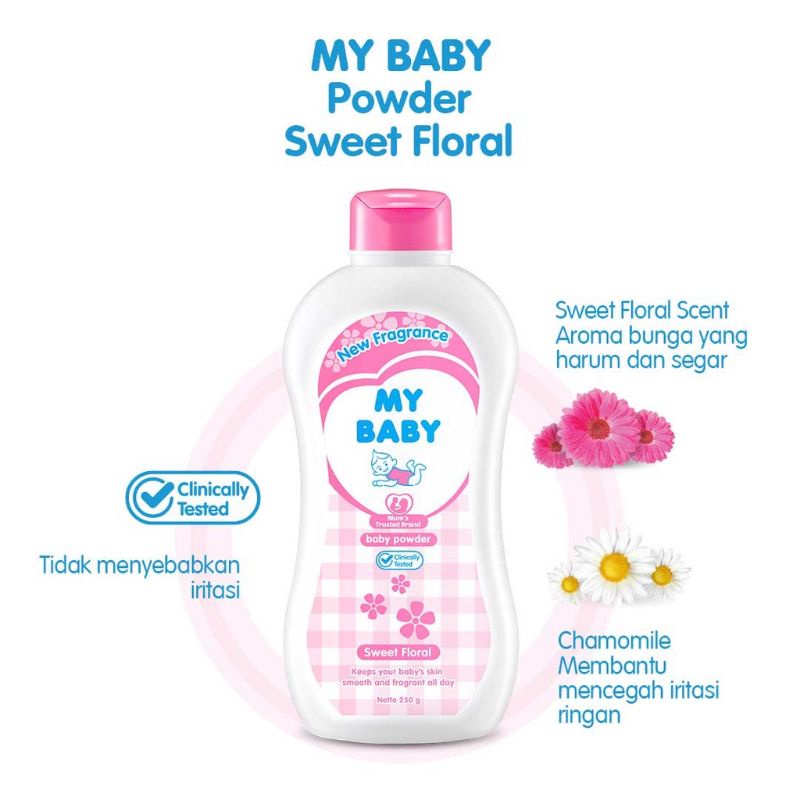 My Baby Powder Bedak Bayi 100 gram + Extra 25%