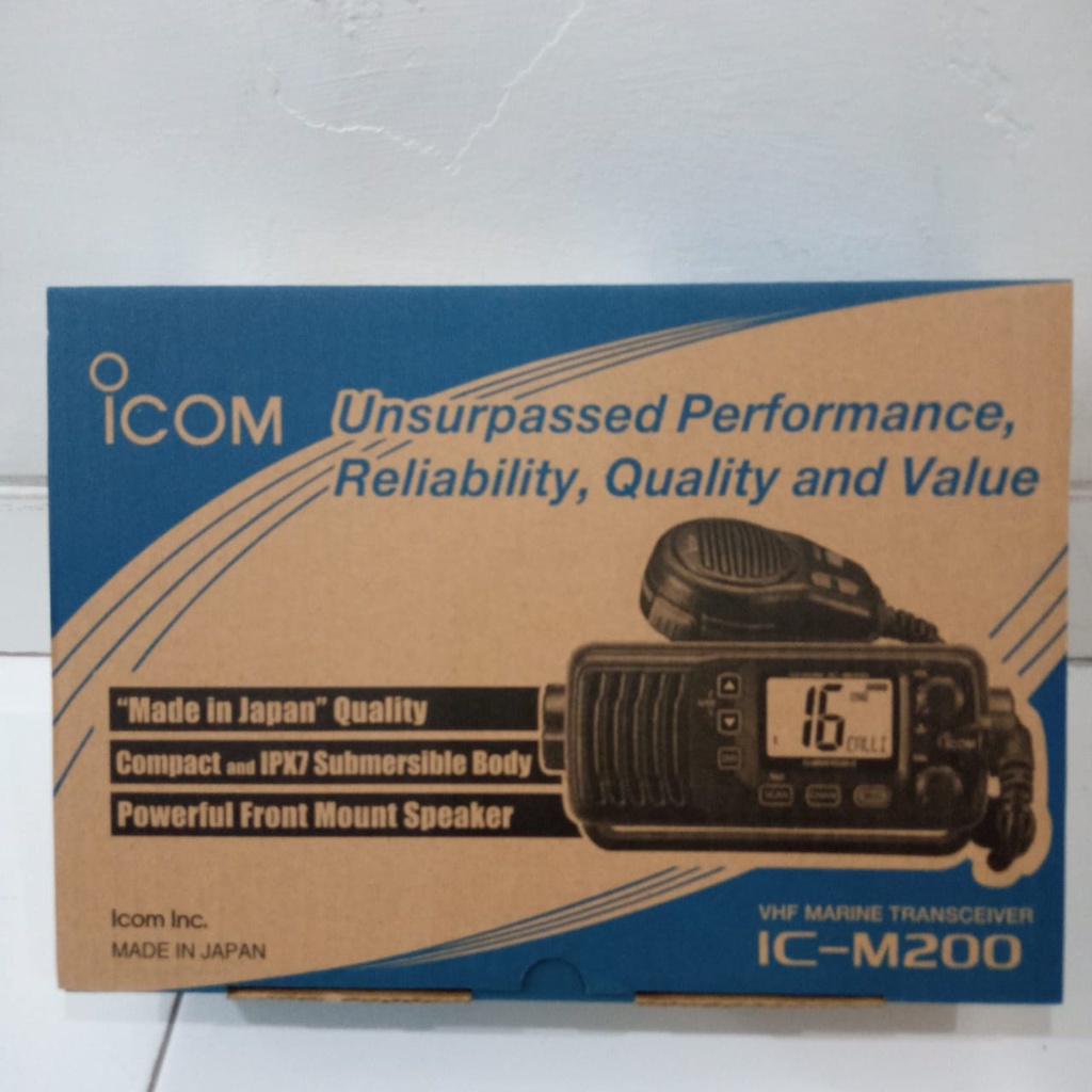 RIG Icom Marine IC M200 IC-M200 VHF Radio Komunikasi HT Icom Mobil Single Band Made In Japan