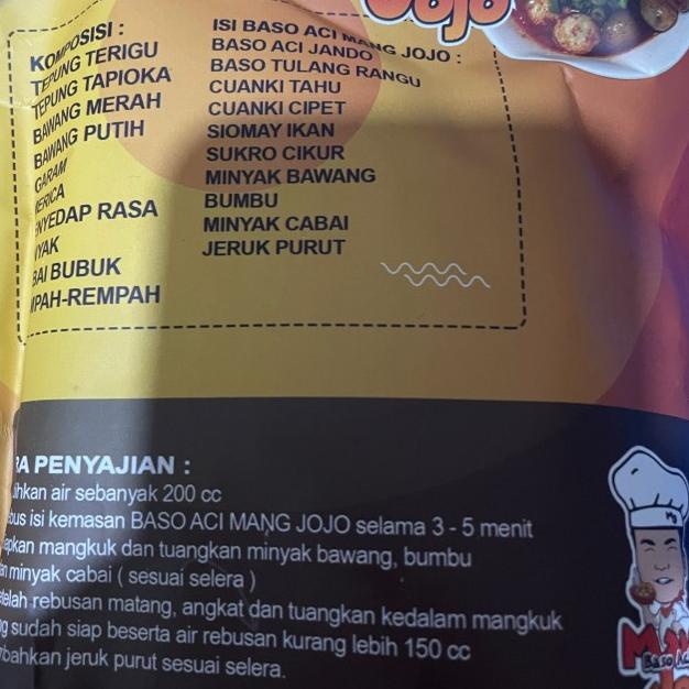 

Hot Sale - Bakso Aci Mang Jojo By Steviagnecya/ Steviag91 - Reguler ,,