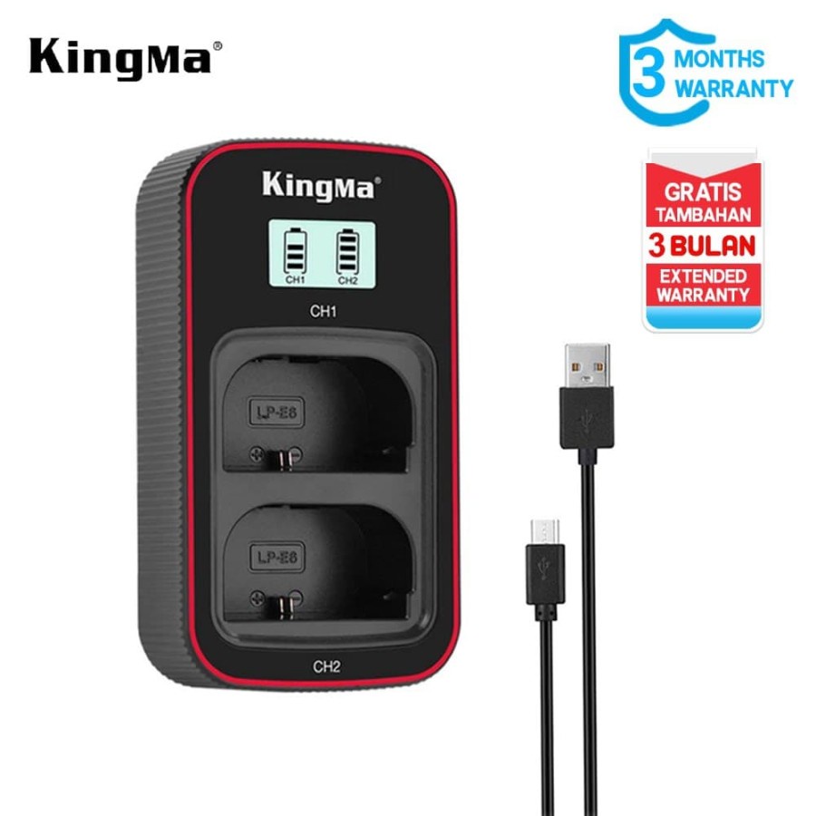 CHARGER KINGMA LCD CANON LP-E6
