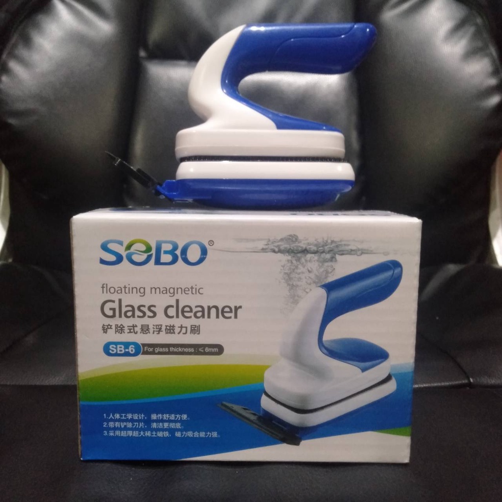 SB6 SOBO FLOATING MAGNETIC GLASS CLEANER SB 6 PEMBERSIH KACA AQUARIUM