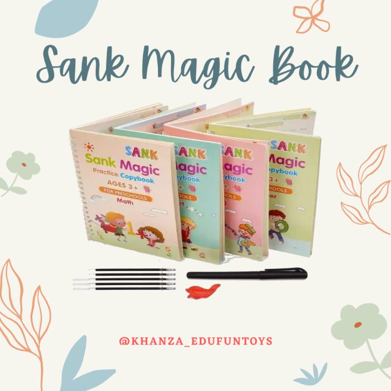 

Sank Magic Practice Copybook (English Version) 1 set 4 buku + pen dan reffil