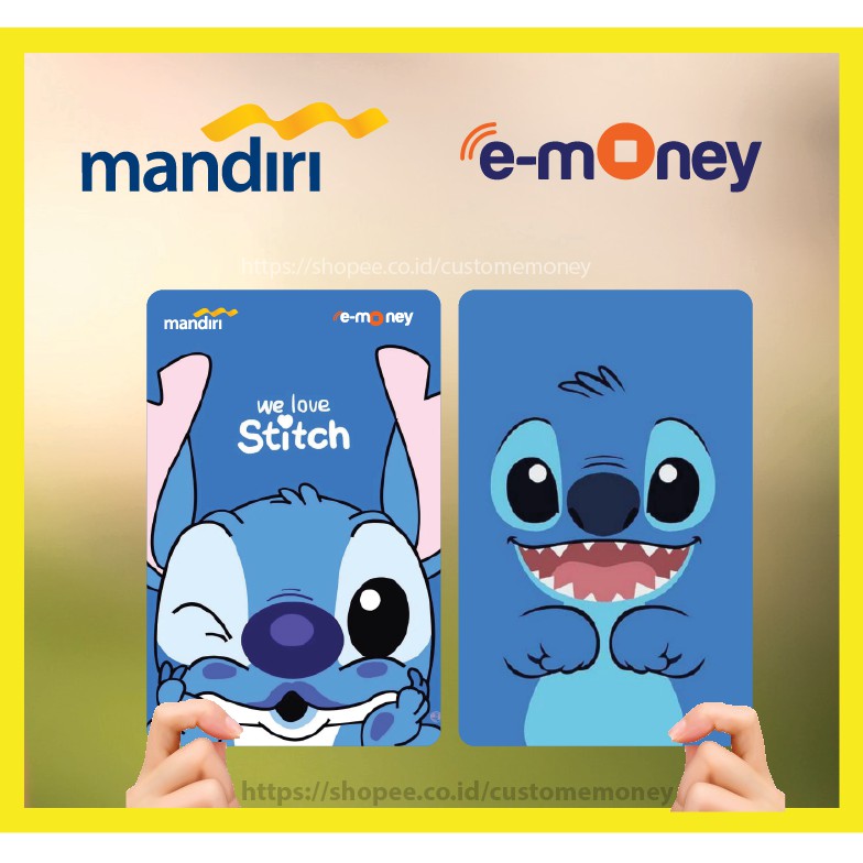 Emoney Lilo And Stitch Kartun Anime 5 Etoll EMoney Mandiri Flazz GEN 2 BNI Tapcash BRI Brizzi-2SISI