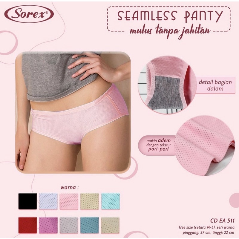 Celana Dalam Wanita Seamless Tanpa Jahitan Anti Nyeplak Sorex 511