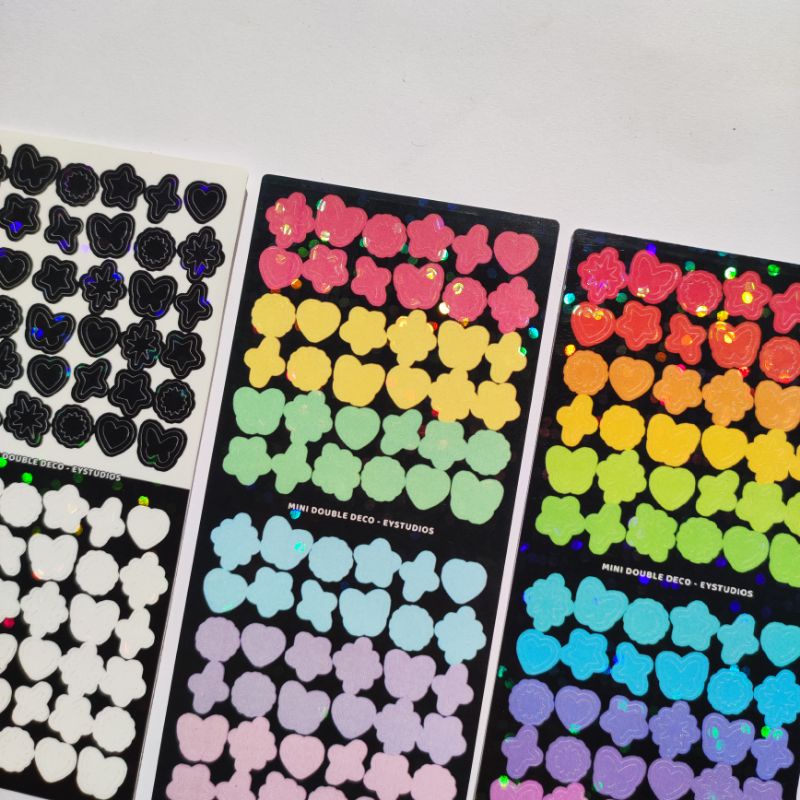 

eystudios - Mini Deco Double Shapes Hologram Sticker For Polcos / Journal