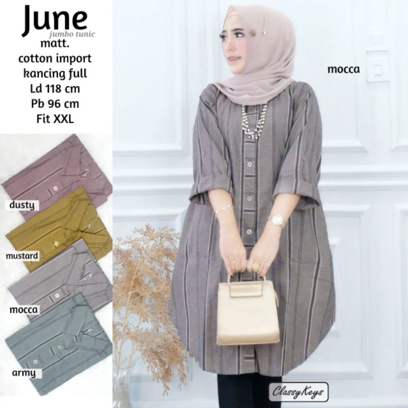 JUNE JUMBO TUNIK | TUNIK JUMBO WANITA MUSLIM | CLASSYKEYS