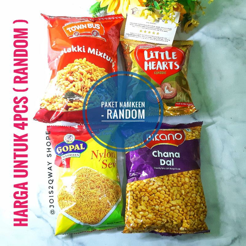 

Makanan Ringan Paket Namkeen 4pcs - RANDOM / Snack India / snack Import