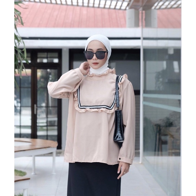 BONI TOP / BLOUSE KOREAN STYLE / ATASAN MUSLIM WANITA