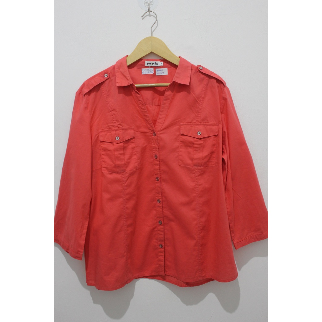 Baju Pakaian Wanita Peach Polos Merk MINT XL