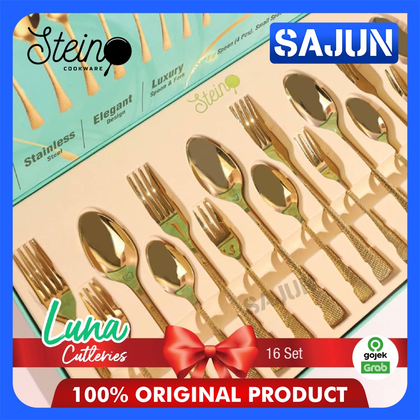 STEIN Cookware LUNA Cutleries Set 16 Pcs Sendok Garpu Stainless