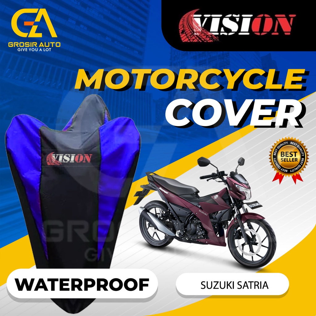 Sarung Motor SATRIA Antiair Vision / Cover Selimut Penutup Sarung Mantel Motor Vision