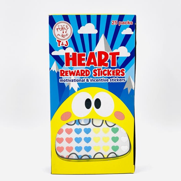 

REWARD STICKER T&J HATI / Stiker Label Penanda Hadiah T&J Bentuk Hati Heart