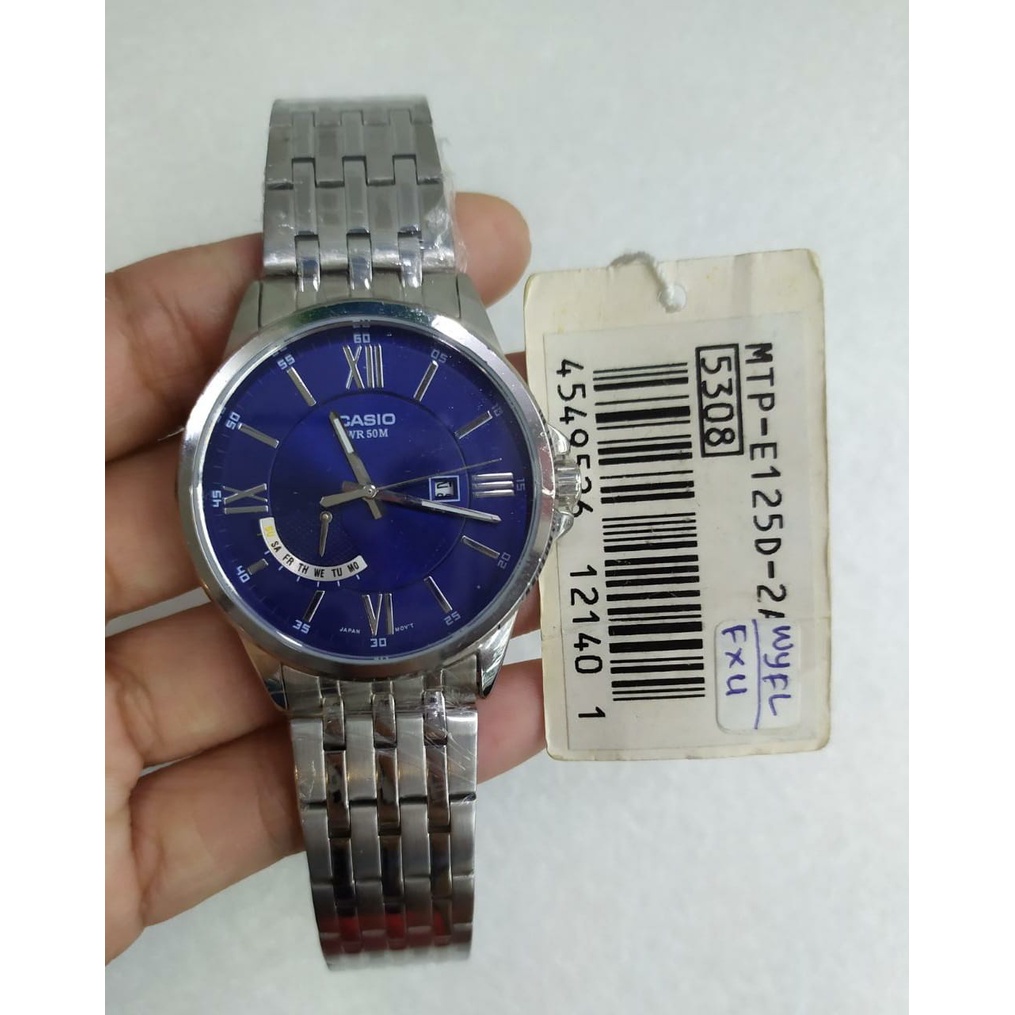 JAM TANGAN PRIA CASIO MTP-E125D-2AVDF ORIGINAL GARANSI RESMI MURAH