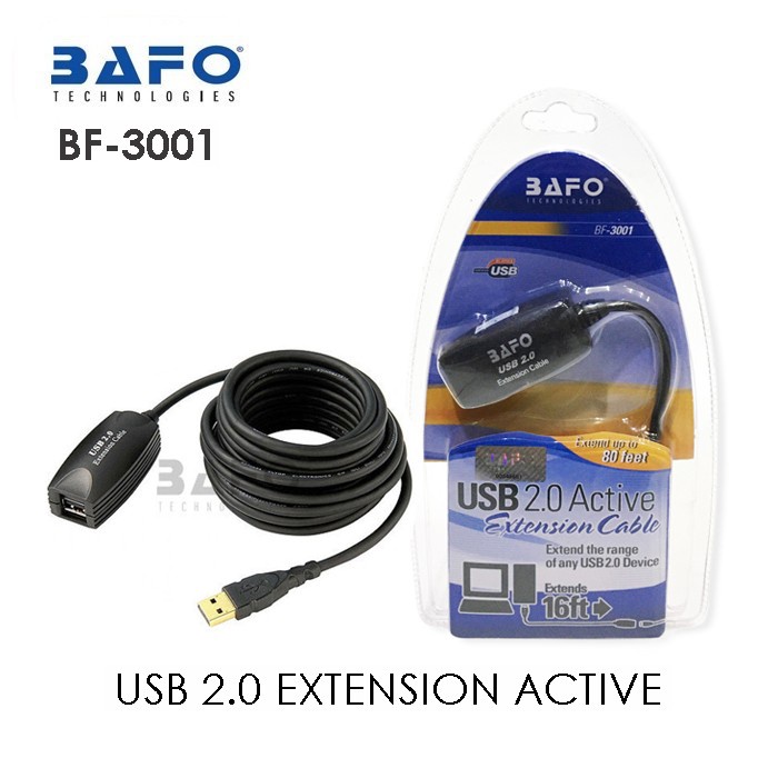 Kabel Usb 2.0 Extension Bafo active BF-3001/3002, 5M/10M Aktif