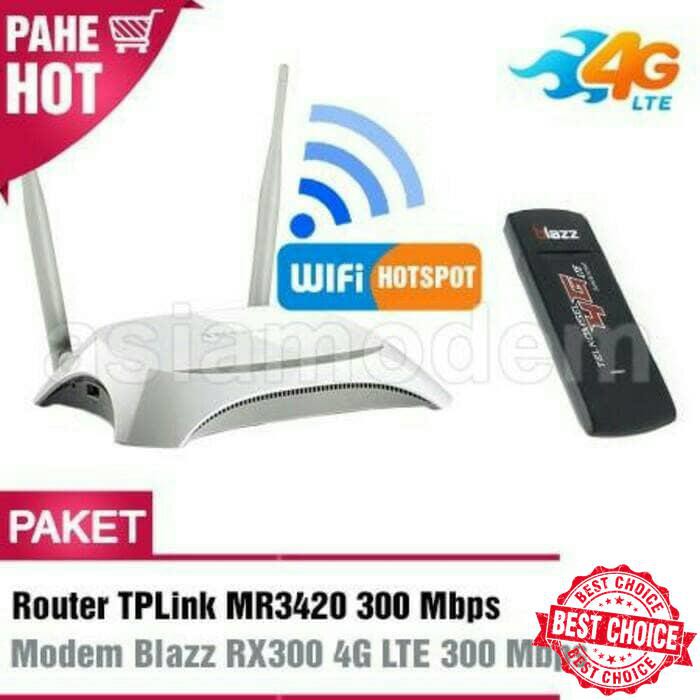 PROMO HARGA TERMURAH Paket Modem 4G + Router wireless MR3420 3G/4G USB Online camera CCTV