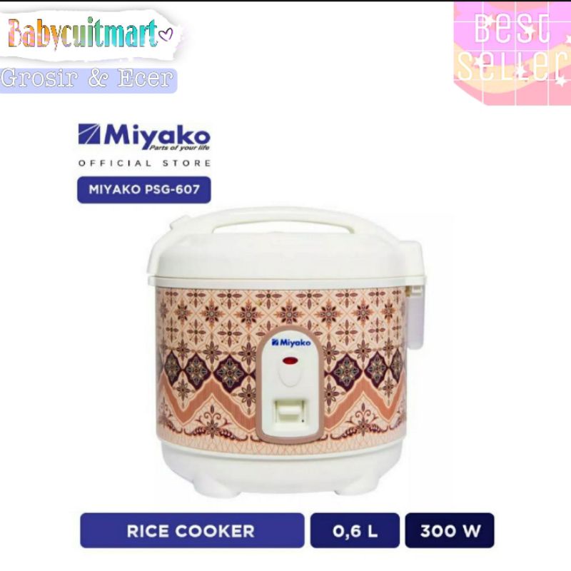 Miyako Rice Cooker Mini PSG 607 0.6 Liter/Mejikom/mejicom murah Mini