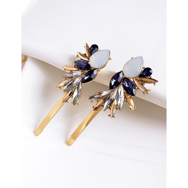 LRC Jepit Rambut Fashion Alloy-studded Geometric Shape Hairpin F72350