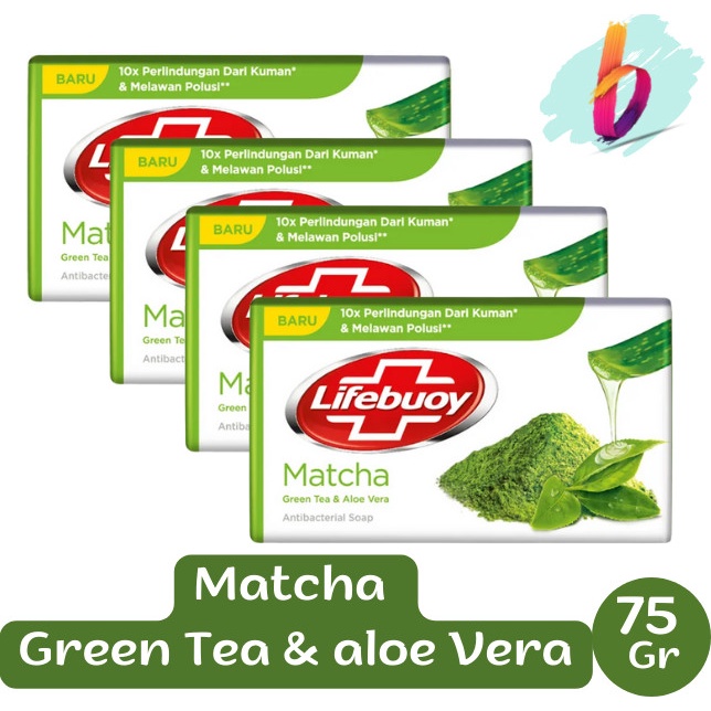 LIFEBUOY Matcha/total 10/lemon fresh Sabun Batang [75 g] - Matcha
